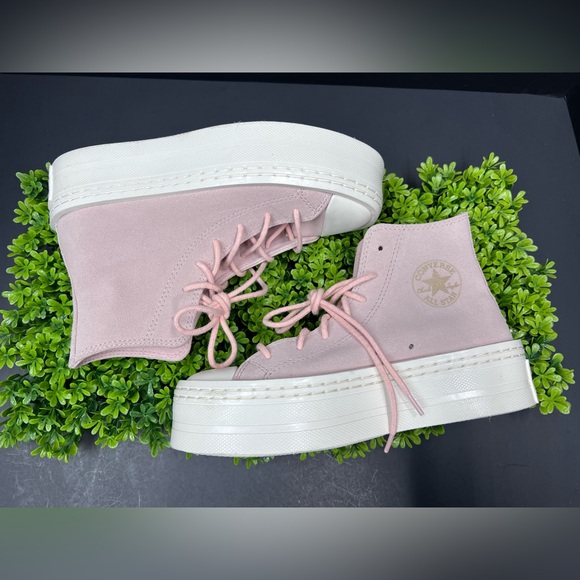 Converse Chuck Taylor All Star Modern Lift "Suede/Pink Sage" Women's  size 5.5 - Picture 6 of 10